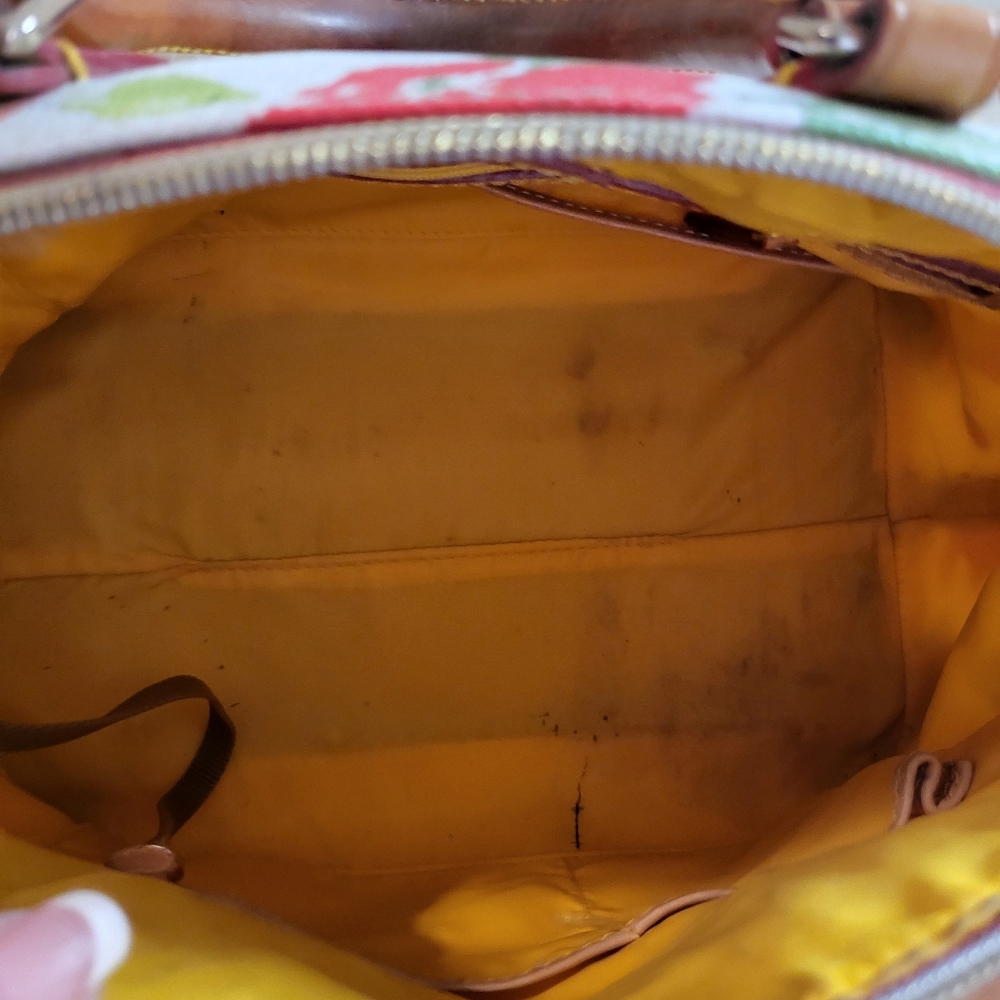 Dooney Red Flower Shoulder/Handbag - Picture 8 of 11